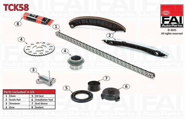 FAI AUTOPARTS Комплект цели привода распредвала TCK58